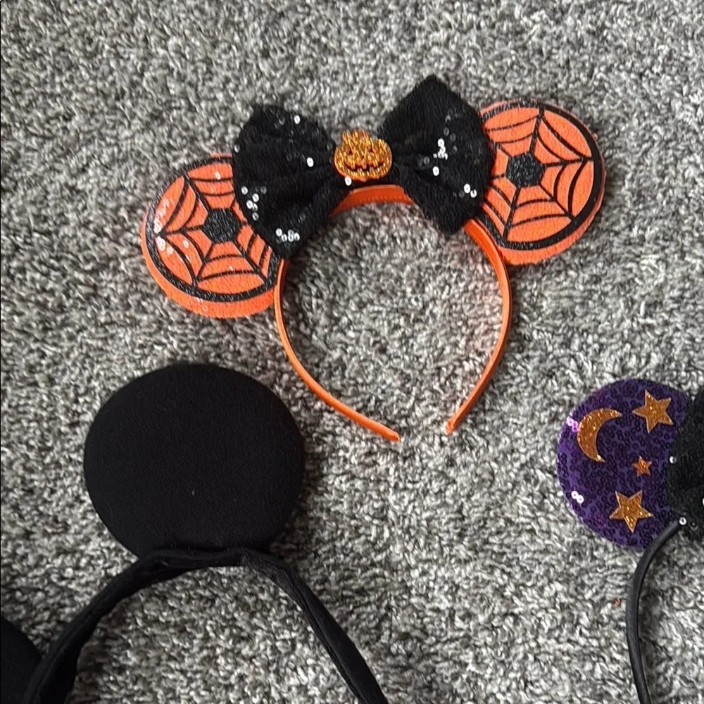 Halloween Mickey Mouse Ears Headband Set - Black, Orange, Purple